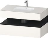 DURAVIT Qatego Einbauwaschtisch mit Konsolenwaschtischunterbau 1000 mm, 1 Auszug, antibakteriell