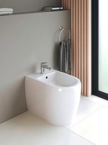 DURAVIT Wave Einhebel-Bidetmischer Chrom mit Keramikmischsystem und 128 mm Auslauf