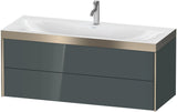 Duravit XViu c-bonded Waschtischunterset 1200 mm, 2 Schubkästen, champagner matt / dolomiti grey