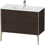 Duravit XViu Waschtischunterbau bodenstehend 1010 mm, 2 Auszüge, weiß matt, Tip-On