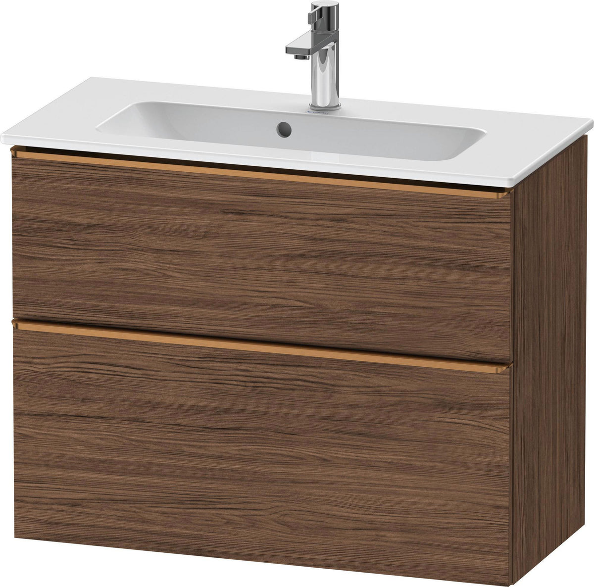 DURAVIT D-Neo Waschtischunterbau 810 mm Eiche Schwarz Bronze, wandhängend, 1 Auszug