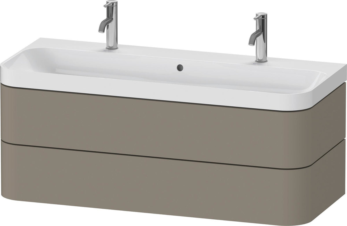 DURAVIT Happy D.2 Waschtischset 1175 mm mit 2 Schubkästen, Tip-on, Soft-Close, wandhängend