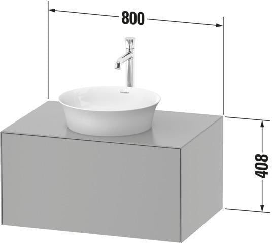 DURAVIT White Tulip Waschtischunterbau 800 mm Nussbaum/Taupe Hochglanz von Philippe Starck