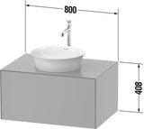 DURAVIT White Tulip Waschtischunterbau 800 mm Nussbaum/Taupe Hochglanz von Philippe Starck