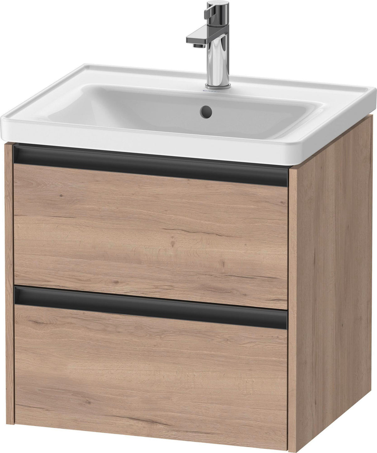 DURAVIT Ketho.2 Waschtischunterbau wandhängend 584 mm betongrau matt mit 2 Schubkästen