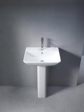 DURAVIT Waschtisch ME by Starck 550 mm Weiß Seidenmatt mit Überlauf und Hahnloch