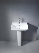 DURAVIT Waschtisch ME by Starck 550 mm Weiß Seidenmatt mit Überlauf und Hahnloch