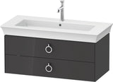 DURAVIT Waschtischunterbau White Tulip wandhängend 984 mm mit 2 Schubkästen, weiß seidenmatt