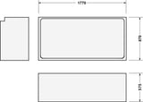 DURAVIT Wannenträger Starck für Badewanne 870x1770x570 mm Polystyrol rechteckig