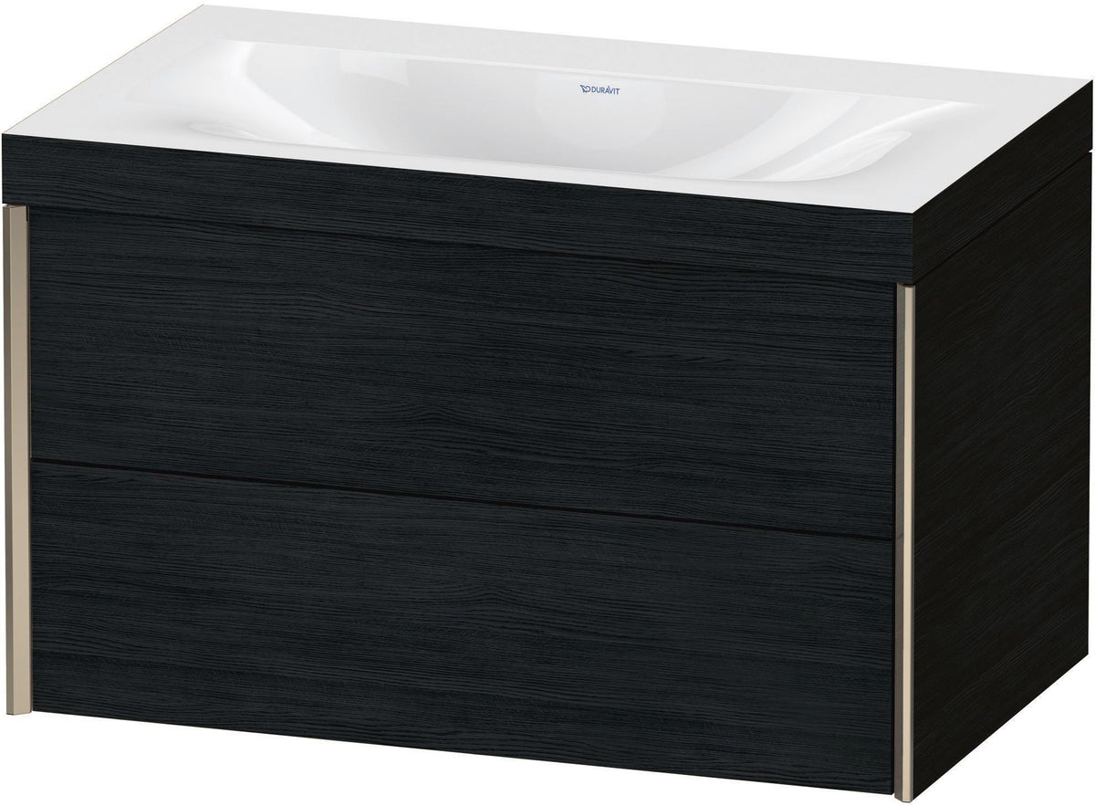 DURAVIT XViu c-bonded Waschtischset 800 mm wandhängend mit 2 Schubkästen und Tip-on-Technik
