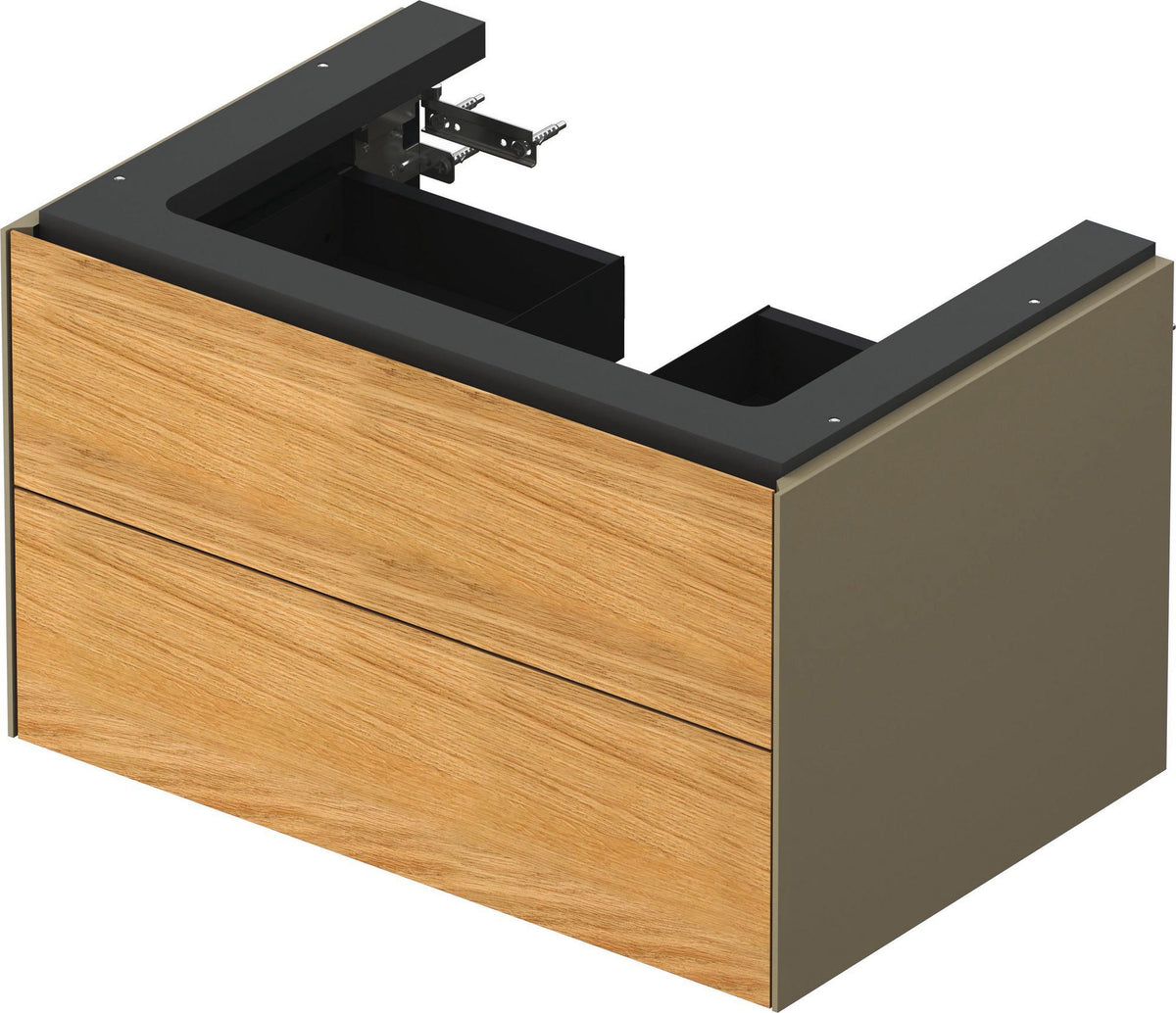 DURAVIT White Tulip Waschtischunterbau 684 mm, 2 Schubkästen, weiß seidenmatt, LED