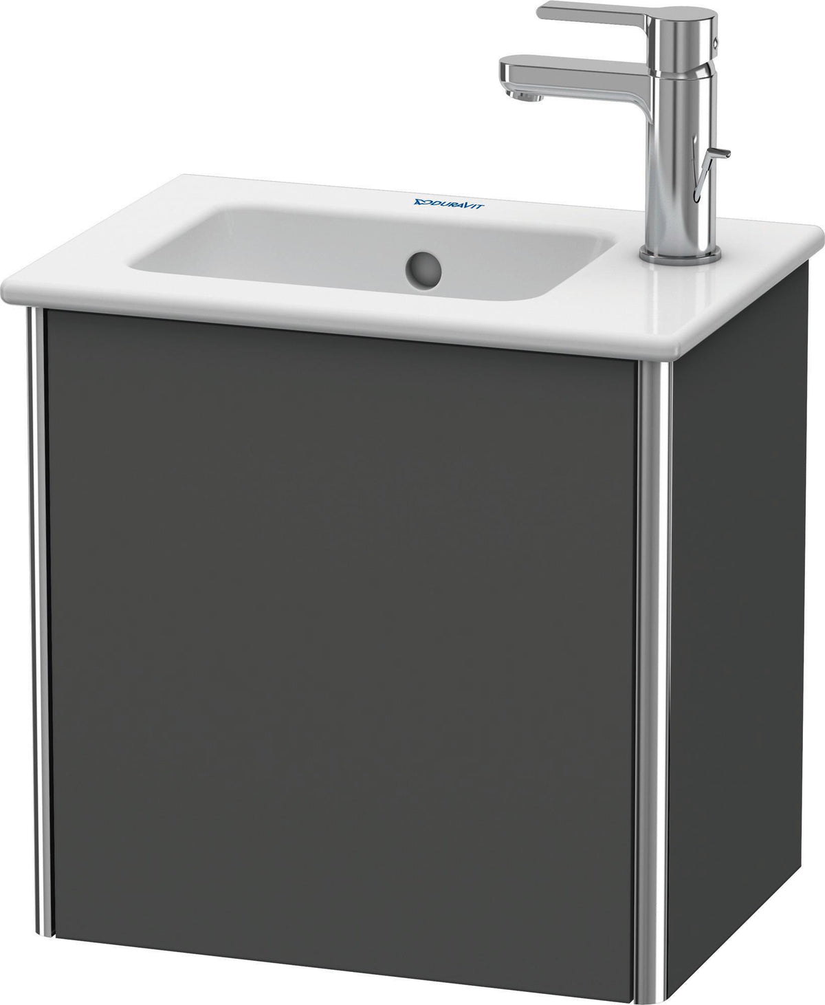 Duravit XSquare Waschtischunterbau 410 mm graphit matt, 1 Tür rechts, wandhängend