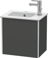 Duravit XSquare Waschtischunterbau 410 mm graphit matt, 1 Tür rechts, wandhängend