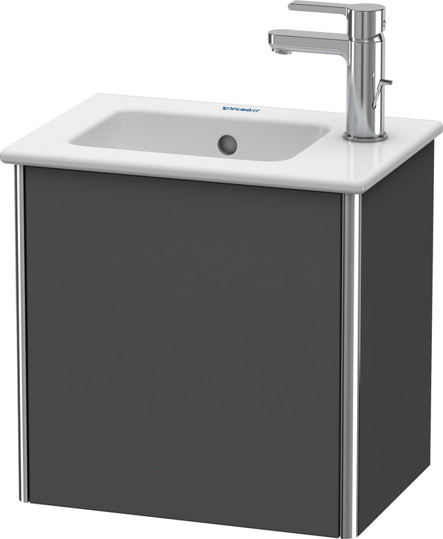 Duravit XSquare Waschtischunterbau 410 mm graphit matt, 1 Tür rechts, wandhängend