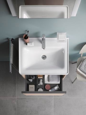 Duravit D-Neo Einhebel-Waschtischmischer mit FreshStart, Zugstange & Chrom – 109 mm Ausladung