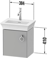 DURAVIT White Tulip Waschtischunterbau wandhängend 384 mm Nussbaum Taupe von Philippe Starck