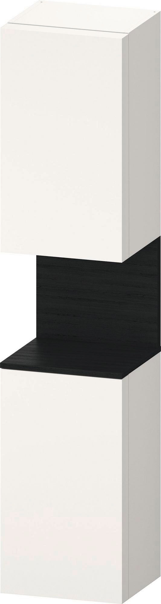 DURAVIT Qatego Hochschrank 400 mm, 2 Türen, weiß Hochglanz, Eiche Schw. Matt
