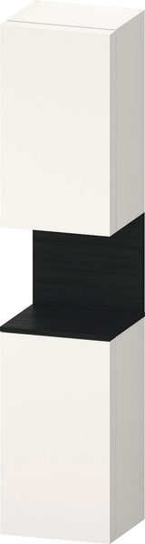 DURAVIT Qatego Hochschrank 400 mm Eiche Schwarz Matt – 2 Türen, Soft-Close, Tip-on