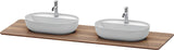 DURAVIT Luv Massivholzkonsole 1783 mm Amerikanischer Nussbaum mit 2 Ausschnitten