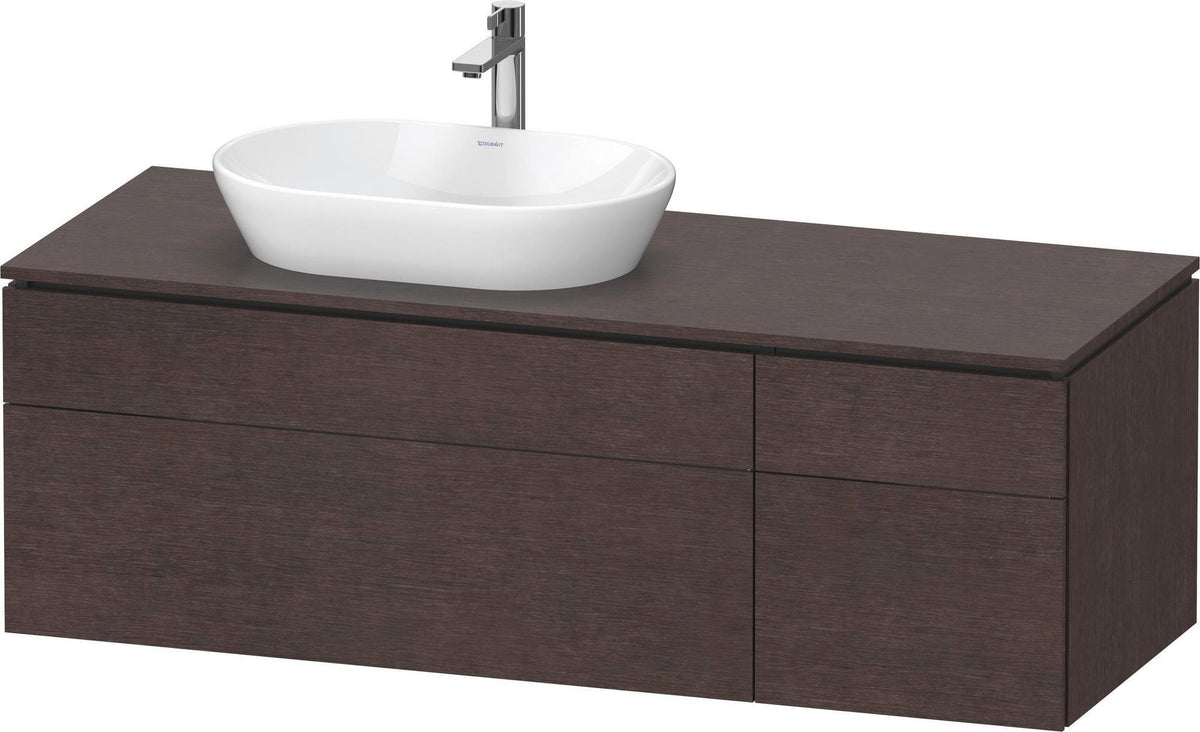Duravit L-Cube Waschtischunterbau 1420 mm Taupe supermatt mit Tip-On Technik