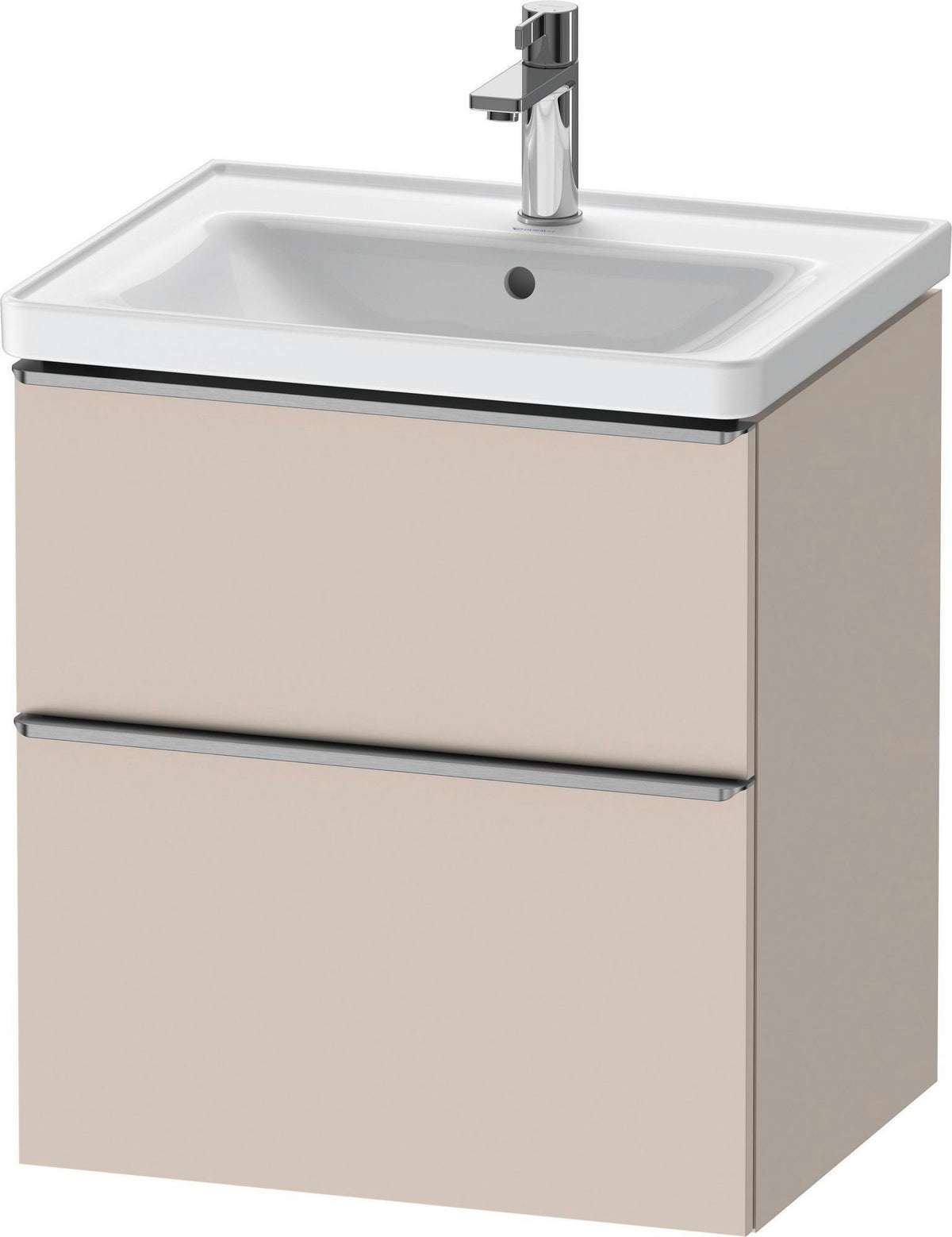 Duravit D-Neo Waschtischunterbau 584 mm betongrau matt mit Auszug und Schubkasten