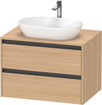 eiche natur / 2 Schubkästen / Waschtischunterbau
