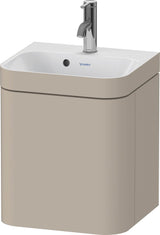 DURAVIT Happy D.2 c-bonded Waschtischset 400x360x480 mm mit 1 Tür links, Taupe seidenmatt