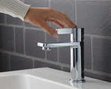 Duravit D-Neo Einhebel-Waschtischmischer mit FreshStart, Zugstange & Chrom – 109 mm Ausladung