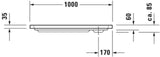 DURAVIT D-Code Duschwanne 1000x700 mm Weiß Sanitäracryl rechteckig