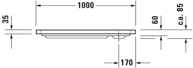 DURAVIT D-Code Duschwanne 1000x700 mm Rechteckig Weiß Sanitäracryl mit Antislip