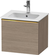 Duravit D-Neo Waschtischunterbau 510 mm Eiche Terra Matt mit Auszug und Chromgriff
