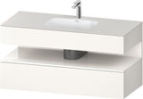 DURAVIT Qatego Studio F. A. Porsche Einbauwaschtisch mit Konsolenwaschtischunterbau 1200 mm Weiß Matt
