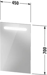 DURAVIT Duravit No.1 Spiegel mit Beleuchtung 700x450x35mm – Wandhängend, IP44, Lichtfeld
