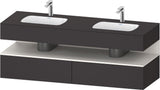 DURAVIT Qatego Studio F. A. Porsche Waschtischset 1600 mm mit Konsolenwaschtischunterbau, 2 Auszüge