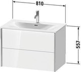 DURAVIT XViu Waschtischunterbau 810 mm wandhängend mit 2 Schubkästen und Tip-On Technik