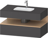 DURAVIT Qatego Einbauwaschtisch mit Konsolenwaschtischunterbau 1000 mm, 1 Auszug, antibakteriell