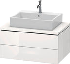 weiß hochglanz / Mitteldichte Faserplatte (MDF) / 2 Schubkästen