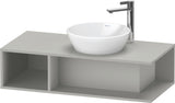 DURAVIT D-Neo Waschtischunterbau wandhängend 800 mm betongrau matt, Becken rechts, 1 offenes Fach