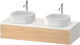 Duravit Zencha Konsolen-Waschtischunterbau 1300 mm Eiche Anthrazit mit Tip-on und Soft-Close