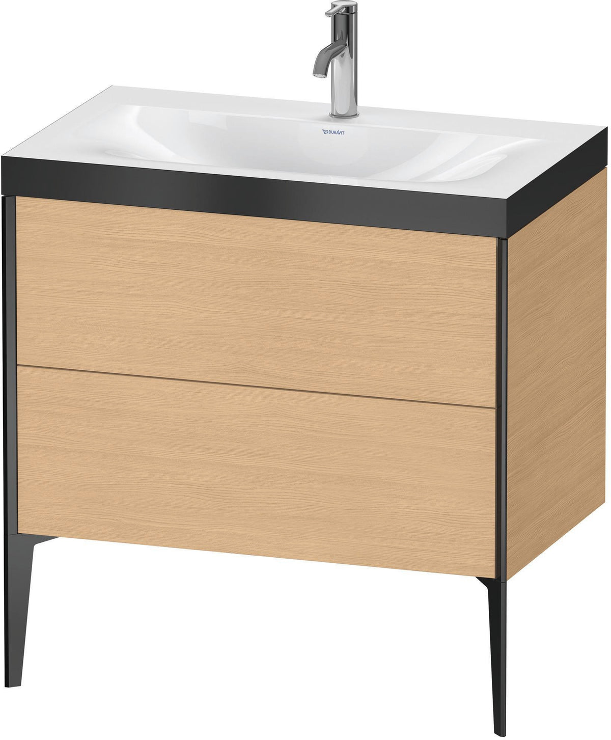Duravit XViu c-bonded Waschtischset bodenstehend 800 mm mit 2 Auszügen, Push-Open und Soft-Close