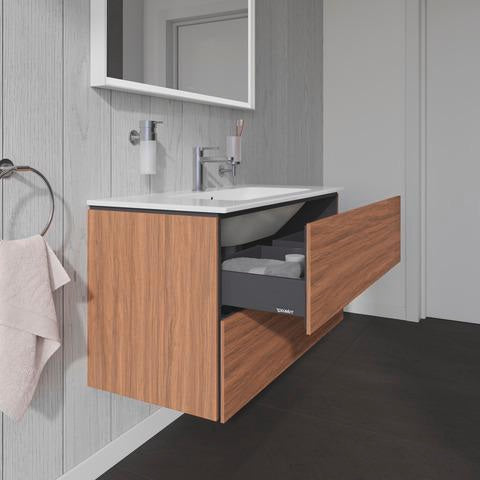 Duravit L-Cube Waschtischunterbau 1020 mm taupe matt – wandhängend, 2 Schubkästen, Tip-On