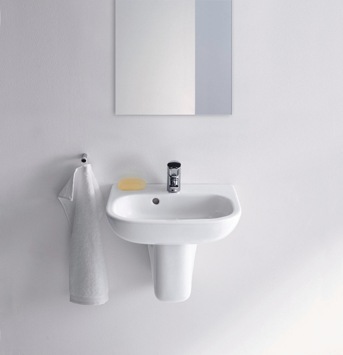 Duravit D-Code Halbsäule aus Sanitärkeramik, weiß, 215 x 213 x 280 mm, für 070545