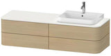 Duravit Waschtischunterbau Happy D.2 Plus 1600 mm taupe supermatt mit 4 Schubkästen
