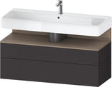 Duravit Qatego Waschtischunterbau 1190 mm Eiche Terra Matt mit Tip-On Technik
