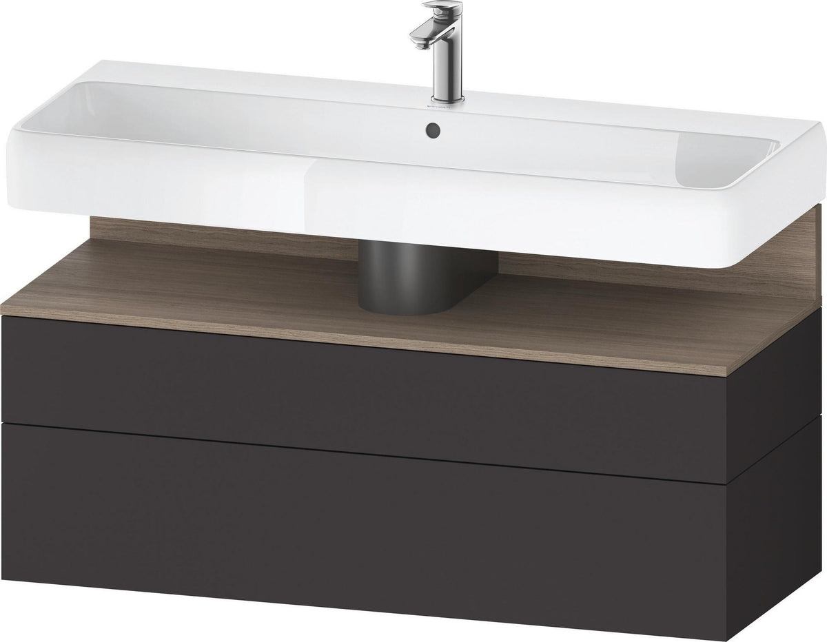 Duravit Qatego Waschtischunterbau 1190 mm Weiß Hochglanz mit Tip-On-Technik