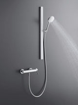 Duravit Brausestange 810 mm Chrom Weiß Hochglanz – Höhenverstellbar mit verdeckter Befestigung