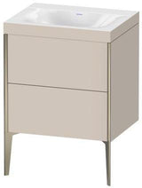 Duravit Möbelwaschtischset XVIU 600x480mm Cha ma / ta s-matt Ra 83 o HL – Viu Waschtisch mit Unterbau