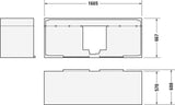 Duravit P3 Comforts Rechteck-Badewanne 1700x700 mm, Einbauwanne mit linker Rückenschräge, weiß