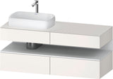 DURAVIT Qatego Studio F. A. Porsche Konsolenwaschtischunterbau 1400 mm Weiß Matt mit LED-Nischenbeleuchtung