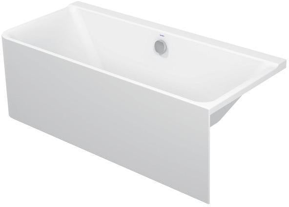 DURAVIT P3 Comforts Eckbadewanne rechts 1800 x 800 mm mit Acrylverkleidung und 2 Rückenschrägen